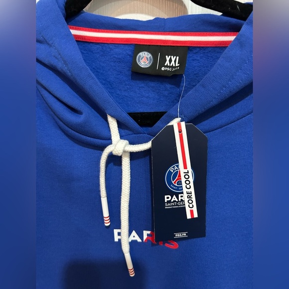 NWT Blue Paris Saint-Germain Men's Core Cool Hoodie XXL - Picture 7 of 10